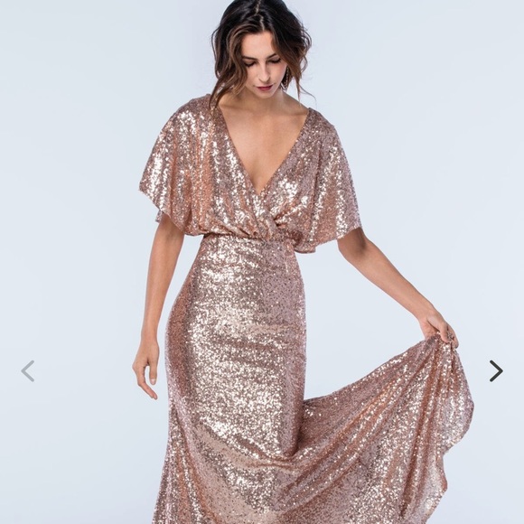 Rose gold bridesmaid dress - Picture 3 of 4